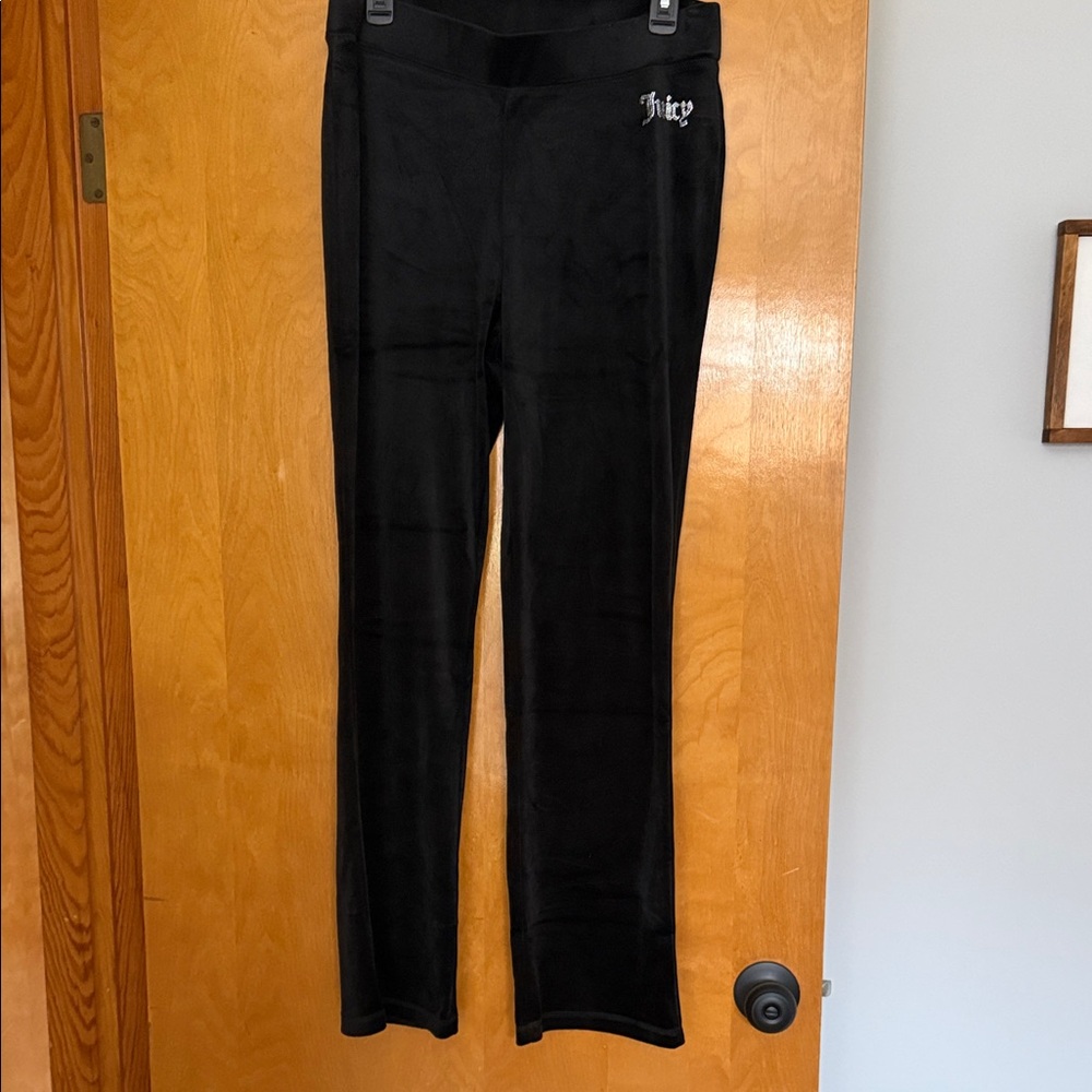 NWOT Juicy Couture Black Velour Set - pants - medium top - large - NEVER WORN - Picture 5 of 9
